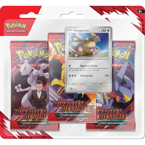 Pokémon EV10 Rivalités Destinées - Tripack 3 boosters (modèles assortis)