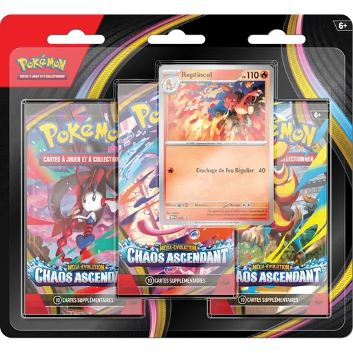 Pokémon ME04 Chaos Ascendant Reptincel - Tripack 3 boosters