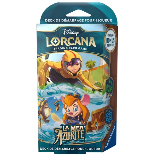 Lorcana La Mer Azurite - Deck de démarrage Go Go Tamago et Gadget