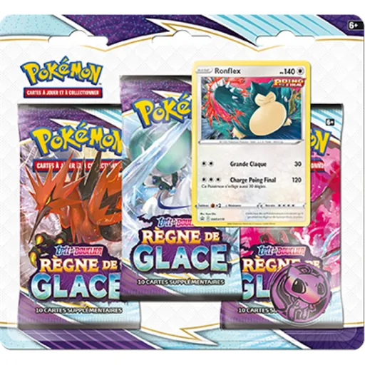 Pokémon EB06 6 Règne de Glace Ronflex - Tripack 3 boosters