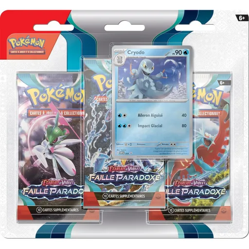 Pokémon EV04 Faille Paradoxe Cryodo - Tripack 3 boosters