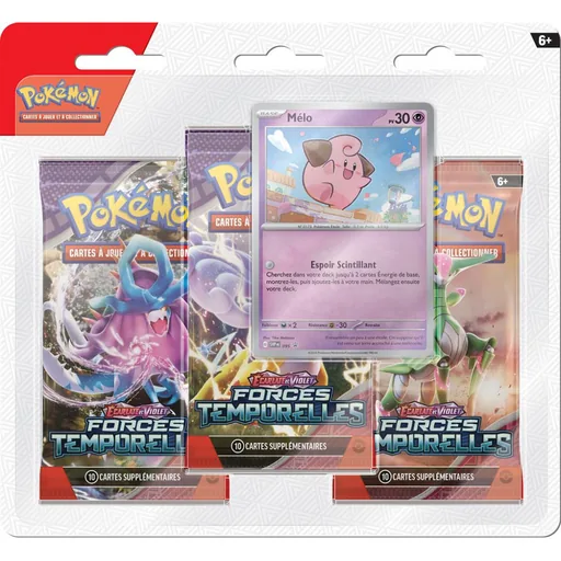 Pokémon EV05 Forces Temporelles - Tripack 3 boosters Mélo