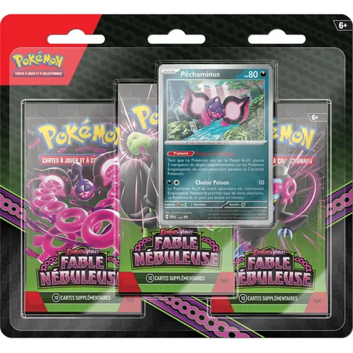 Pokémon EV6.5 Fable Nébuleuse Pêchaminus - Tripack 3 boosters